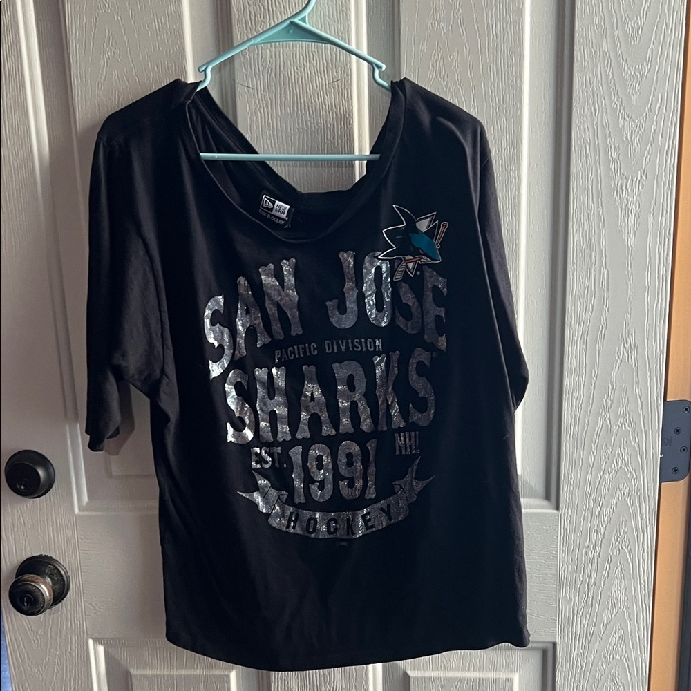 New Era Black San Jose Sharks Graphic Tee